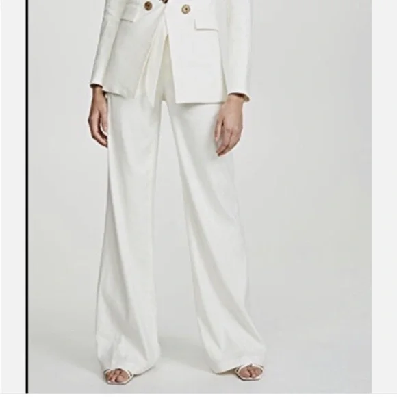 NEW VERONICA BEARD Melika Belted Wide-Leg Pants
White Belted Wide Leg Trousers 6 - Picture 3 of 7